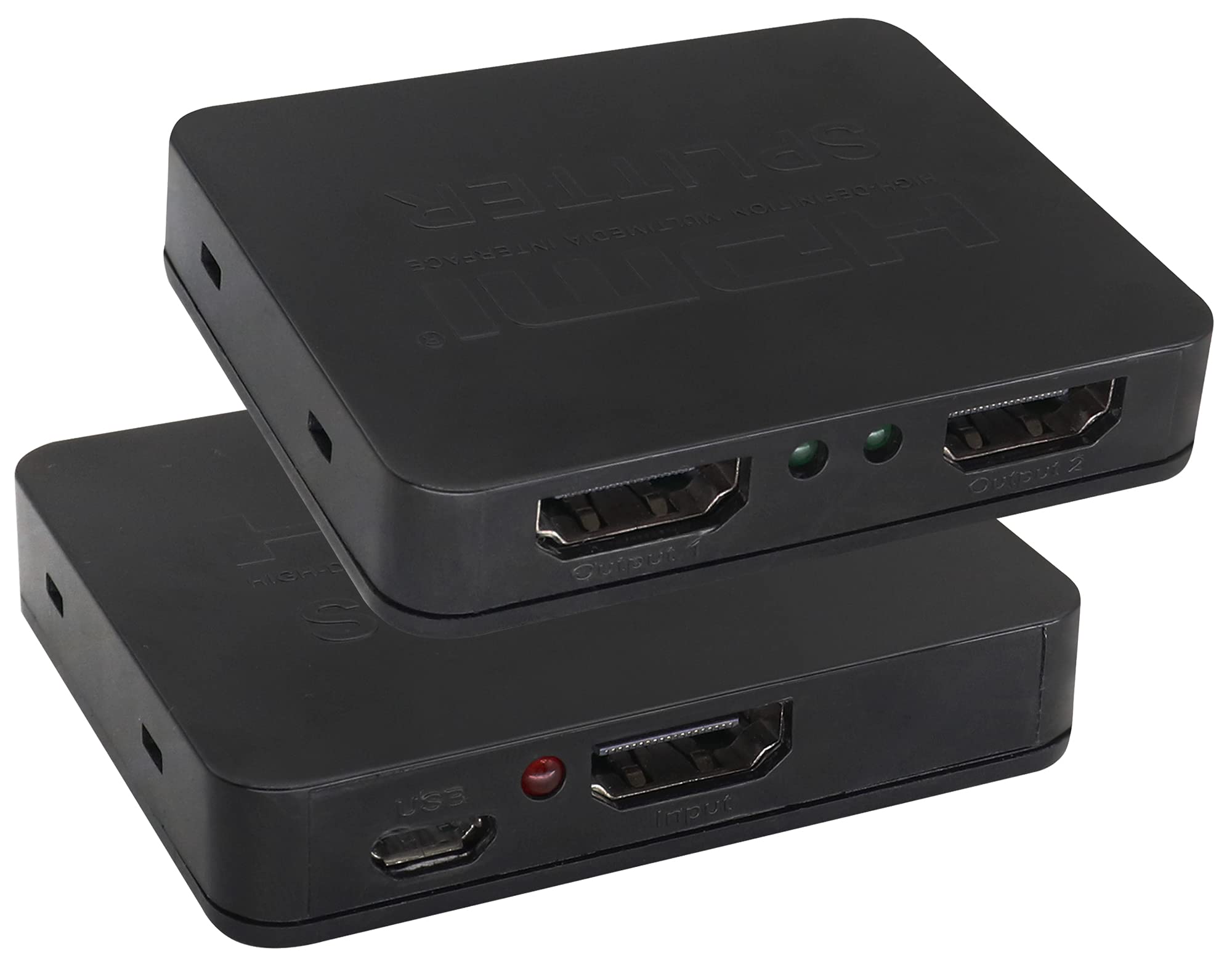 zdyCGTime HDMI Splitter 1 to 2 Amplifier,4K Full HD 1080P HD video converter Switcher HDMI Splitter 1 in 2 out,(Just Duplicate Screens,Can't be extend) DVD,HDTV.(1Pcs)