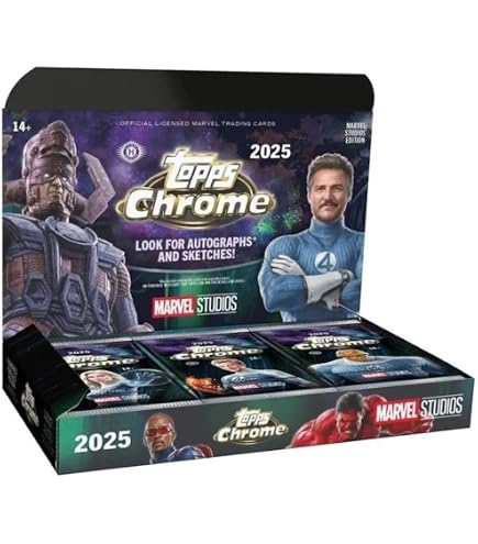 Topps 2025 Chrome Marvel Deadpool Hobby Box, Trading Cards, Look