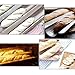 Ohomr No-stick French Bread Pan for Baking Baguettes Metallic Perforated Wave Loaf Bake Mold 4 Gutters Baguette Pan