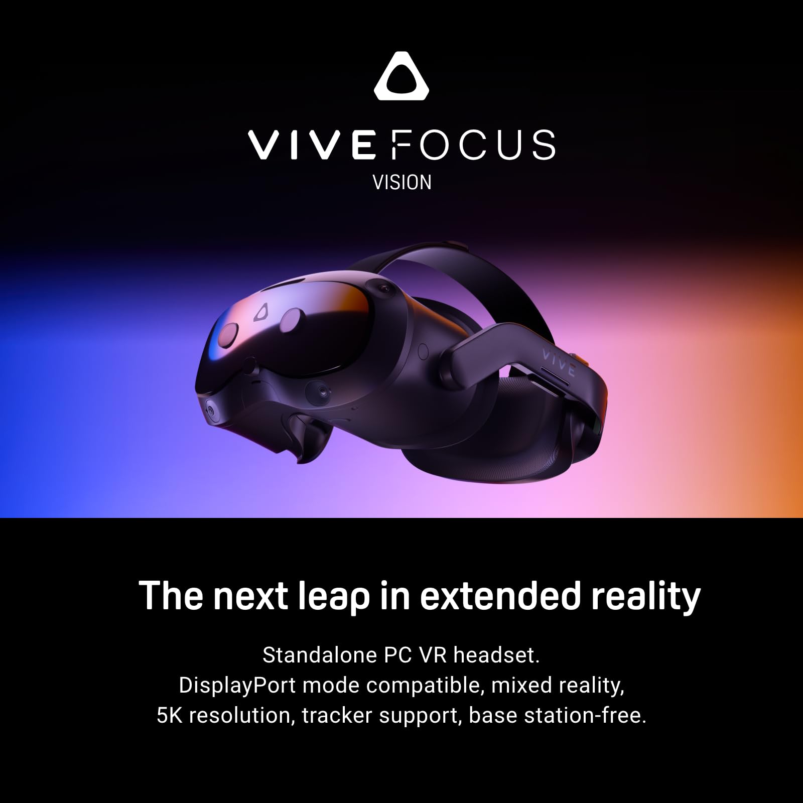 HTC Vive Focus Vision — Mixed Reality and PC VR Headset + Controllers — Consumer Edition