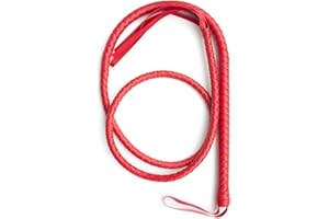 HEAVELOVE Faux Leather Horse Whip Long, Riding Whip Costume Accessory, Non Slip Bull Whip Equestrianism Whips for Outdoor Riding Racing Sports Equestrianism Tool Stage Performance Cosplay