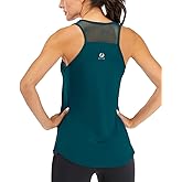 Fihapyli ICTIVE Workout Tank Tops for Women Breathable Mesh Racerback Muscle Tank Backless Running Shirts