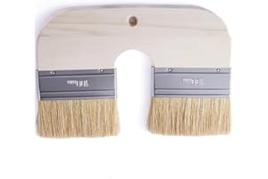 4-Inch Natural Bristle U-Shaped Double Bristle Brush for Limewash on Brick & Interior Walls