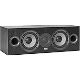 ELAC Debut 2.0 C5.2 Center Channel Speaker, Black - 1” Cloth Dome Tweeter & Dual 5.25” Aramid Fiber Woofers - 2-Way Bass Reflex - Up to 35,000 Hz Response