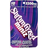 Shrumfuzed Miniz - Proprietary Nootropic Gummy 3200mg - Lion's Mane, Reishi, Chaga, Cordycep, and Proprietary Nootropic Mushroom Blend (10pk, Royal Razz)