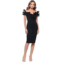 betsy & adam women's ruffled asymmetric-hem dress Strapless Black Prom Gown: Betsy & Adam A26845 Black / 0