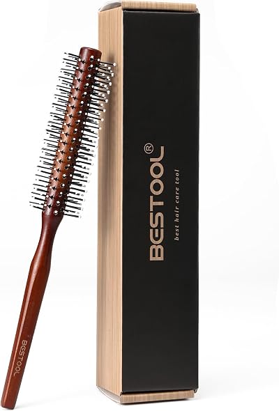 BESTOOL Small Round Brush for Short Hair Beard Brush Professional Styling