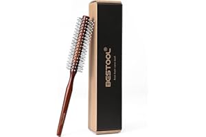 BESTOOL Small Round Brush for Short Hair, Round Hair Brushes for Blow Drying, Men Beard Brush, Professional Styling Brush for