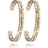EnerMagiX Copper Bracelets for Women, 99% Pure Copper Adjustable Tricolor Gold Braided Bracelet Jewelry Gift (2pcs 1004)