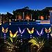 YUNLIGHTS 3pcs Garden Solar Lights Outdoor Garden Stake Lights Multi-Color Changing LED Fiber Optic Butterfly with Purple LED Light Stake for Garden Patio Backyard Decoration