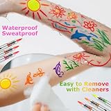 AOOWU Glow in The Dark Face Paint Pens 10 Colors UV Neon Kit view 5