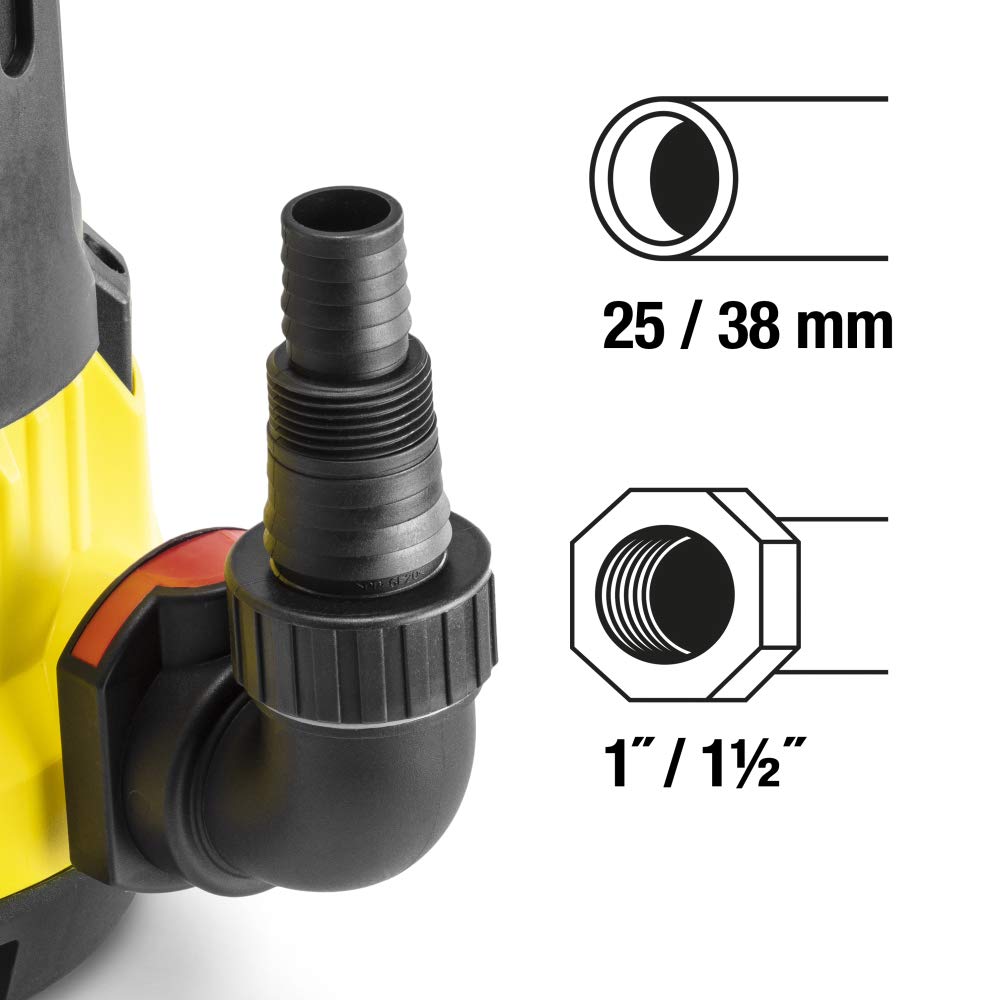 TROTEC Tauchpumpe TWP 11000 ES – Pumpe für Schmutzwasser – Fördermenge 20000 l/h, Leistung 1100 Watt, Eintauchtiefe max. 7 m, Trockenlaufschutz 5