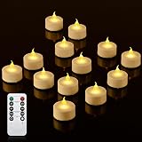 Cimetech 12 LED Tea Lights with Timer and Remote Control Battery Operated view 1