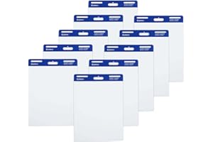 Comix Sticky Easel Pad, 25 x 30 Inches Flip Chart Paper for Teachers, Large Self Stick Easel Paper for Office School Classroom Supplies, 30 Sheets/Pad, 10 Pads/Pack