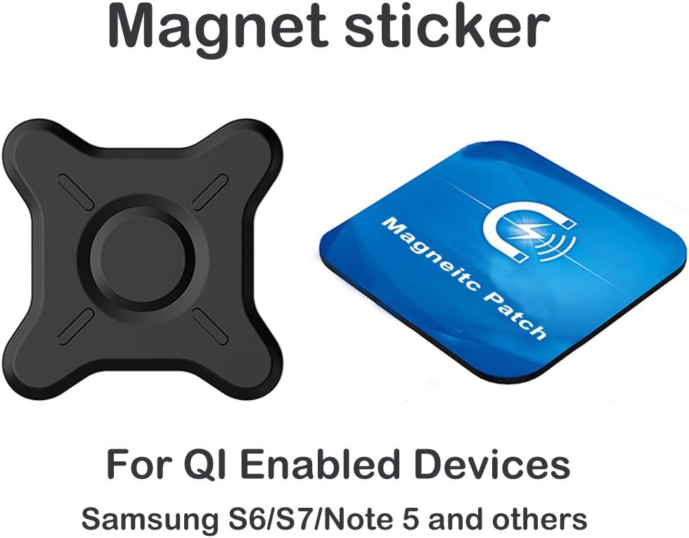 Neotrix Magnetic Phone Sticker QI Wireless Car Charger Dock and Desk Charger Stand(2 pieces)