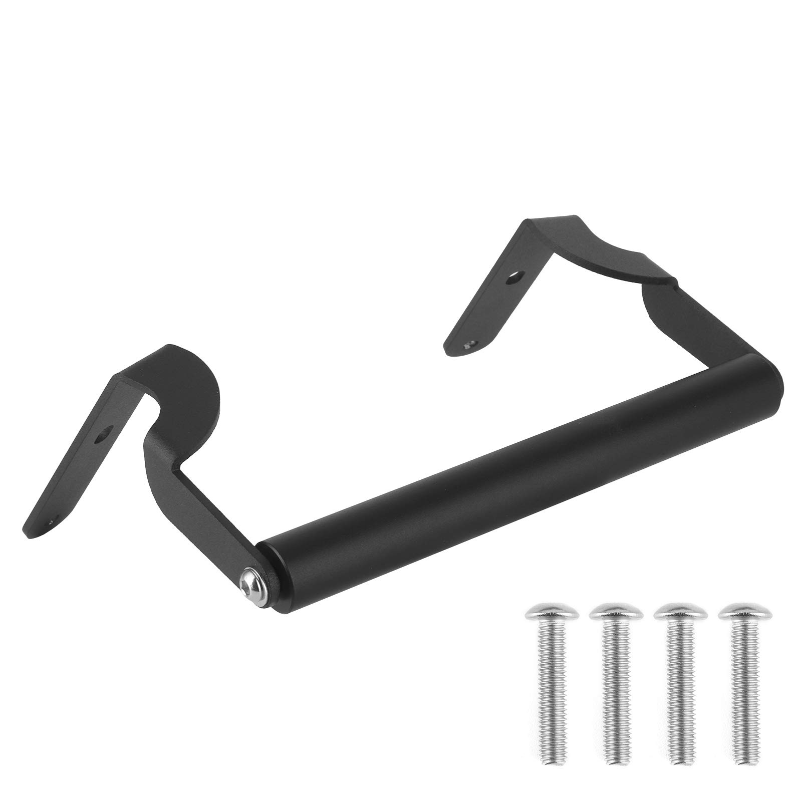 Akozon Motorcycle Phone Mount, Black Aluminum Alloy Bike Phone Holder Navigation Bracket Front Bar Holder Replacement