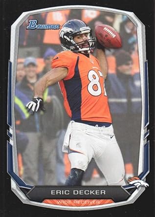 Amazon Com 2013 Bowman Black 89 Eric Decker Broncos Nfl Football Card Nm Mt Collectibles Fine Art
