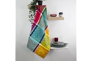 GARNIER THIEBAUT Garnier-Thiebaut, Mille Pueblo Fiesta French Jacquard Kitchen/Tea Towel, 100 Percent Cotton