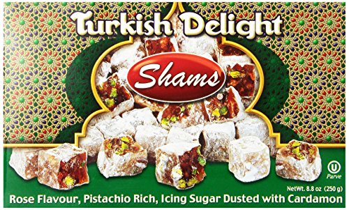 Shams Turkish Delight, Rose/Pistachio/Cardamom, 8.8-Ounce Box (Pack of 1)