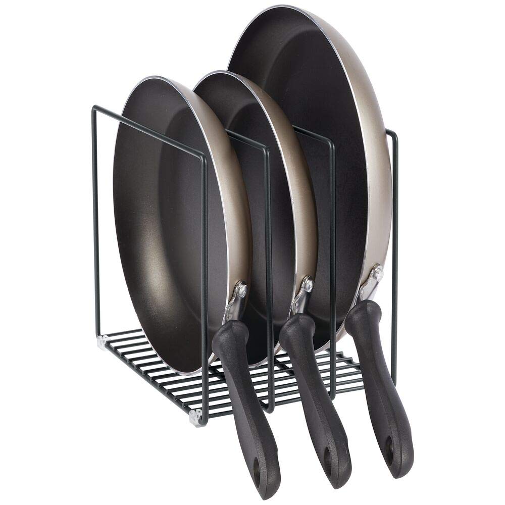 Organizzatore Regolabile Per Pentole E Coperchi – Acciaio Carbonio, Bianco, Salvaspazio Per Armadi E Piani Cucina