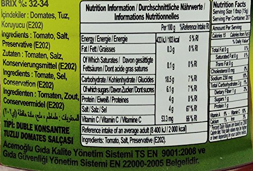Oncu Traditional and Natural Pastes (Turkish) (Tomato Paste, 4300 Gr / 9 Lb 7.36 OZ)