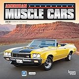 American Muscle Cars 2018 7 x 7 Inch Monthly Mini Wall Calendar, Racing Ford Chevrolet Chrysler Olds by