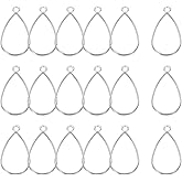 uxcell Open Bezel, Teardrop Resin Bezels Pendants Open Back Bezels Metal Hollow Frame Charm for DIY Resin Crafts Earring