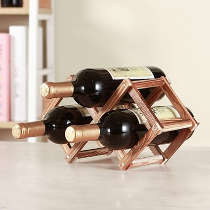 PRO365 3 Bottle Wine Rack Classic Antique Style