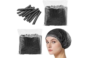 Hair Nets,200 Pack Disposable Non-Woven Clip Caps Mob caps hairnets Head Cover- 21", Disposable Bouffant Caps Hair Nets for F