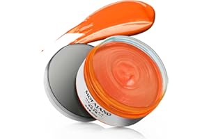 BrimFulite Temporary Hair Color Wax Instantly Coloring Hair Paste Non-Greasy Washable Hair Paint Wax for Women Men Strong Holding for All Day for Halloween Parties Cosplay Masquerade (Orange)