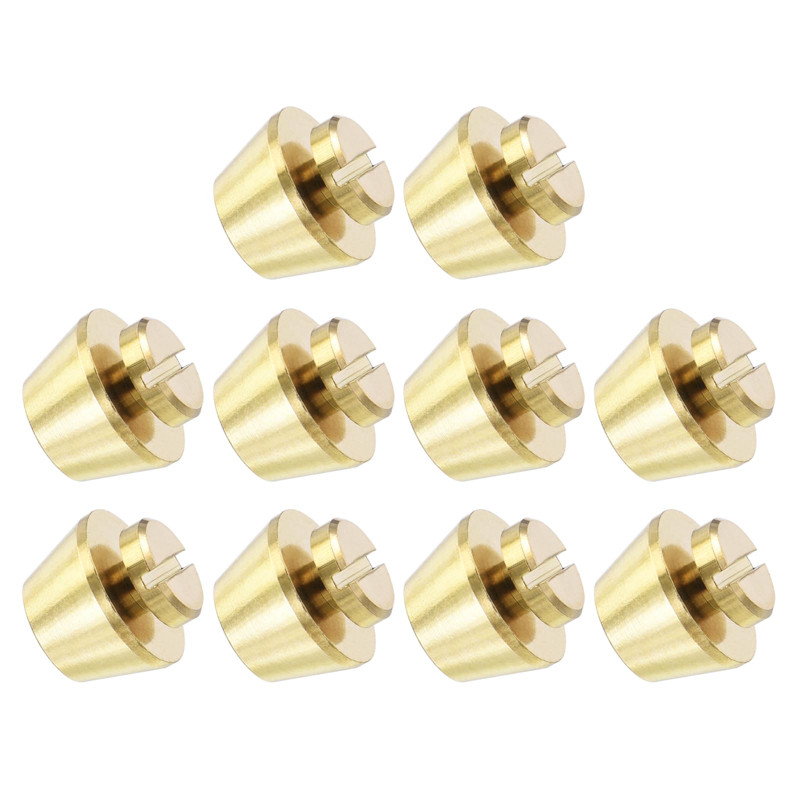 METALLIXITY Screw Back Stud Spike (12x8mm) 10pcs, Flat Head Stud Rivets - for Leather Crafts Purse Bags