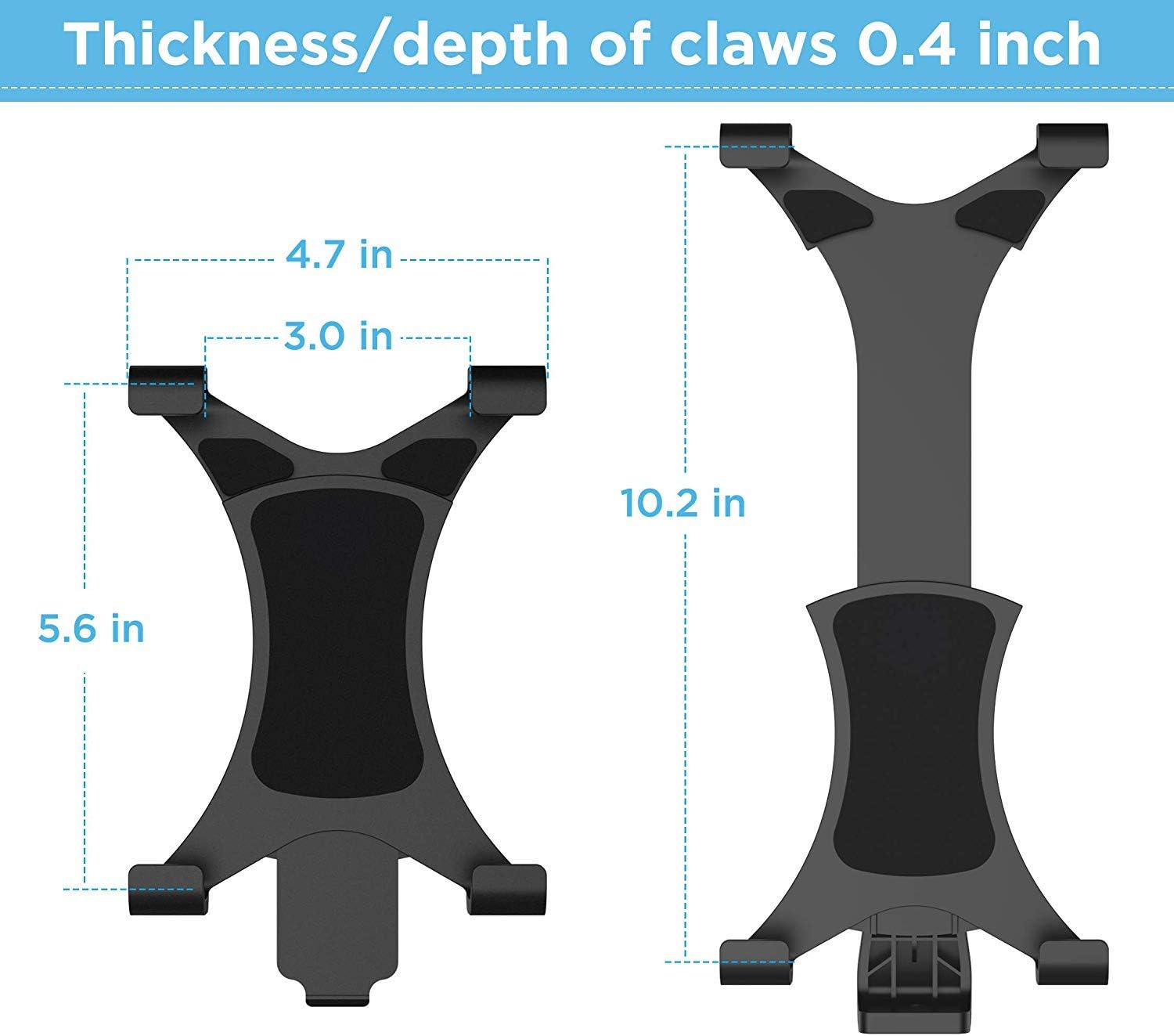 IPOW 360 Degree Rotatable Break-Resistant iPad Tripod Mount Adapter, Universal Tablet Clamp Holder Fits Ipad, Ipad Air, Pro, Mini, Microsoft Surface, Nexus, for Tripod Monopod, Selfie Stick,Tabletop