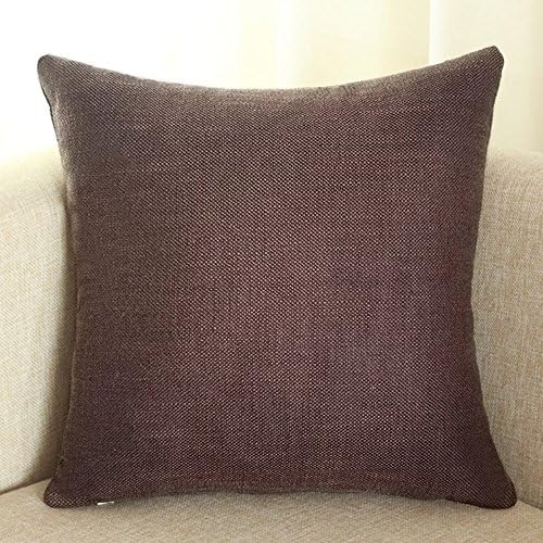 Artpanda Cotton Linen Decorative Throw Pillow Case Cushion Covers (18" x 18", Dark Brown)