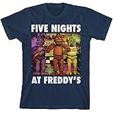 Five Nights at Freddy's Animatronic Characters Boy's Navy T-Shirt