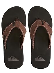 Quiksilver Men's Monkey Abyss Flip Flops, Brown