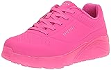Skechers Girls Uno Ice Sneaker, Hot Pink, 1 Little