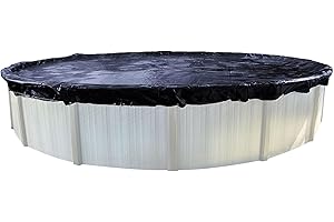 Swimline 30 Foot Round Above Ground Swimming Pool Winter Cover with 4 Foot of Overlap, Cable, Ratchet and Metallic Grommets, Pool Cover Only
