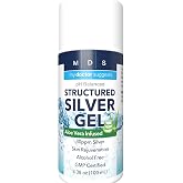 Colloidal Silver Gel, Burn and Wound Care with Aloe Vera - 30ppm pH Balanced Formula Helps Soothe Burns, Sores &amp; Eczema - Structured Silver - Made in USA (3.38 oz)