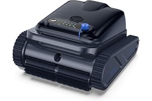 OUCAXIA Y50S Robotic Pool Cleaner, Upgraded Motor, Powerful Wall-Climbing with Scrubber Brushes, Smart Path Navigation, Cordless Pool Vacuum for Inground Pools up to 2000 Sq.ft