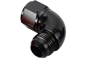 AC PERFORMANCE 90 Degree -6 AN Male to Female Swivel Union Full Flow Elbow Fitting Adapter Aluminum Black