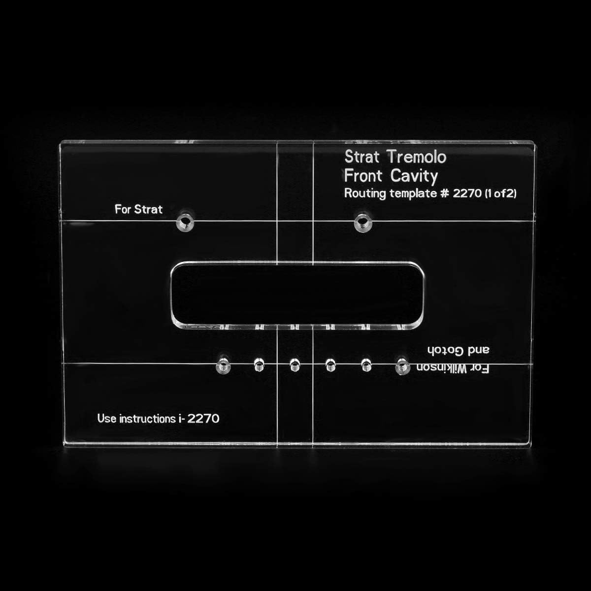 Musiclily Pro CNC Accurate Acrylic Tremolo Bridge Routing Templates Set for Traditional Strat-style Guitar - Image 4