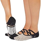 toesox Elle Full Toe Multi Pack – Grip Non-Slip Toe Socks for Pilates Barre Yoga
