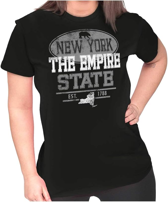 New York Empire State USA College Sports Ladies T Shirt