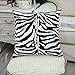 CaliTime Pack of 2 Cozy Throw Pillow Covers Cases Couch Bed Sofa Super Soft Faux Suede Both Sides 18 X 18 Inches White & Black Zebra