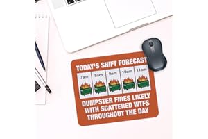 1 Pcs Funny Dumpster Fire Non-Slip Rubber Mouse Pad Gifts for Nurse Doctor Manager HR Coworker Home Office Desk Laptop Deskto