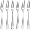 KEAWELL Premium 6-Piece 5.7" Louise Fruit Forks, 18/10 Stainless Steel, Dishwasher Safe