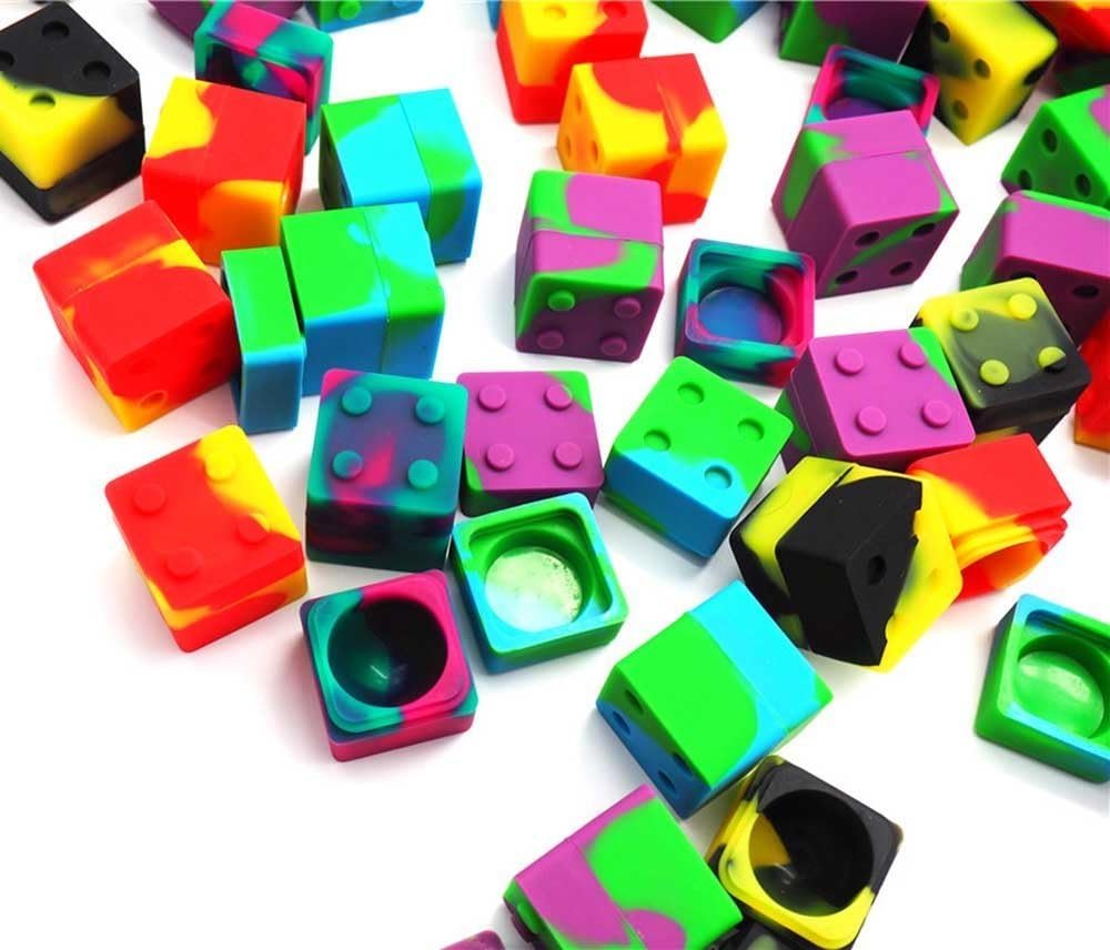 Gentcy 11ml 10Pcs Silicone Container Concentrate Storage Square Silicone Jar $1.39/pcs