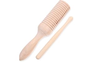 ifundom Guiro Instrument de percussion en bois lisse pour l'éducation précoce