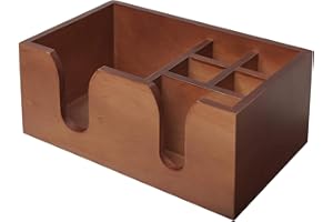 Wooden Bar Caddy | Wood Bar Caddy, Bar Aide, Bar Storage, Bar Organiser, Bar Condiment Caddy, Napkin Holder, Straw Holder