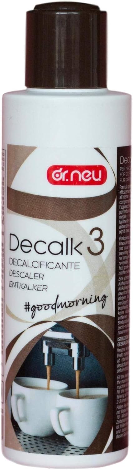 Dr.Neu Italian Biodegradable Universal Descaling Solution - Descaler for Keurig, Cuisinart, Breville, Kitchenaid, Nespresso, Delonghi, any Coffee Espresso Machines, Made in Italy-150ML Bottle (2 Uses)